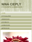 Homepage von Nina Cieply (mobil)